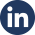 A blue circle with the linkedin logo in it.